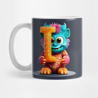 Cute Monster for Kids Alphabet Letter I Funny Back to School Mug